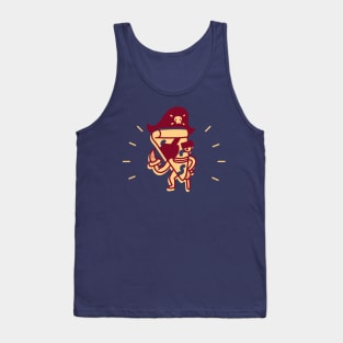 pirate pizza cartoon Tank Top